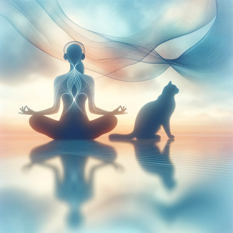 Meditation Headset with Cat